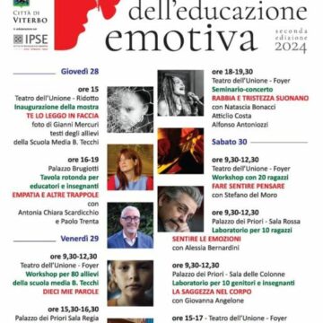 Viterbo, Festival dell’educazione emotiva il 28-29-30 Novembre