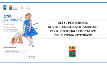 Comune, politiche sociali ed educazione, al via il percorso formativo “Sette per zerosei”